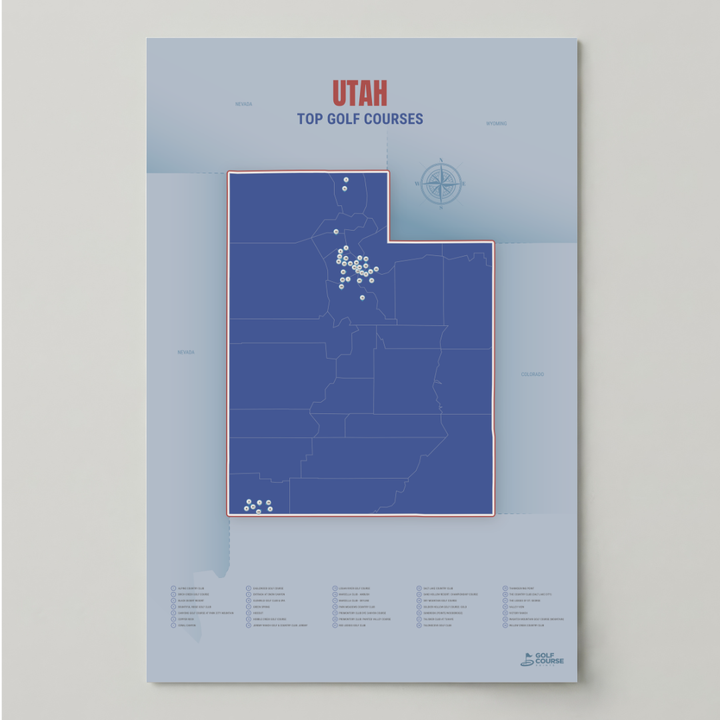 Map of Utah Golf Courses
