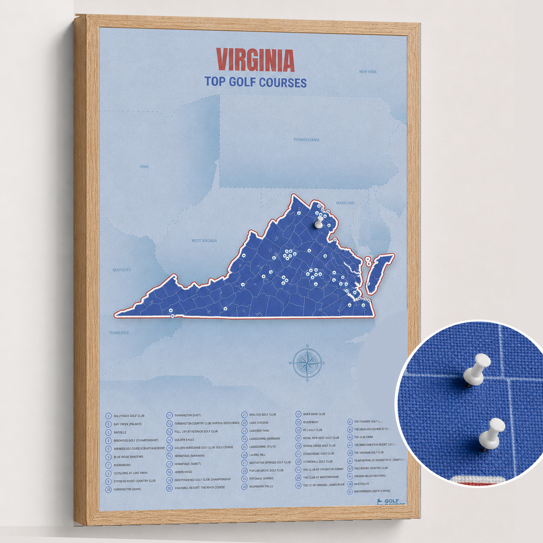 Map of Virginia Golf Courses