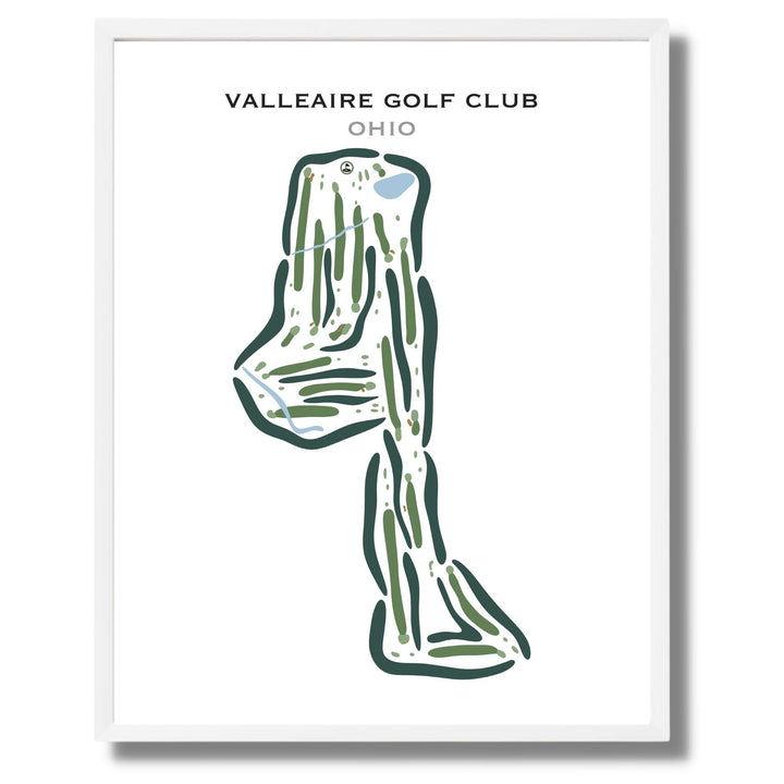 Valleaire Golf Club, Ohio - Printed Golf Courses
