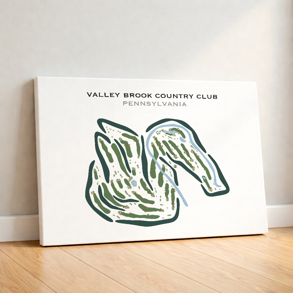 Valley Brook Country Club, Pennsylvania - Printed Golf Courses