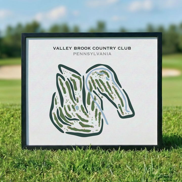 Valley Brook Country Club, Pennsylvania - Printed Golf Courses