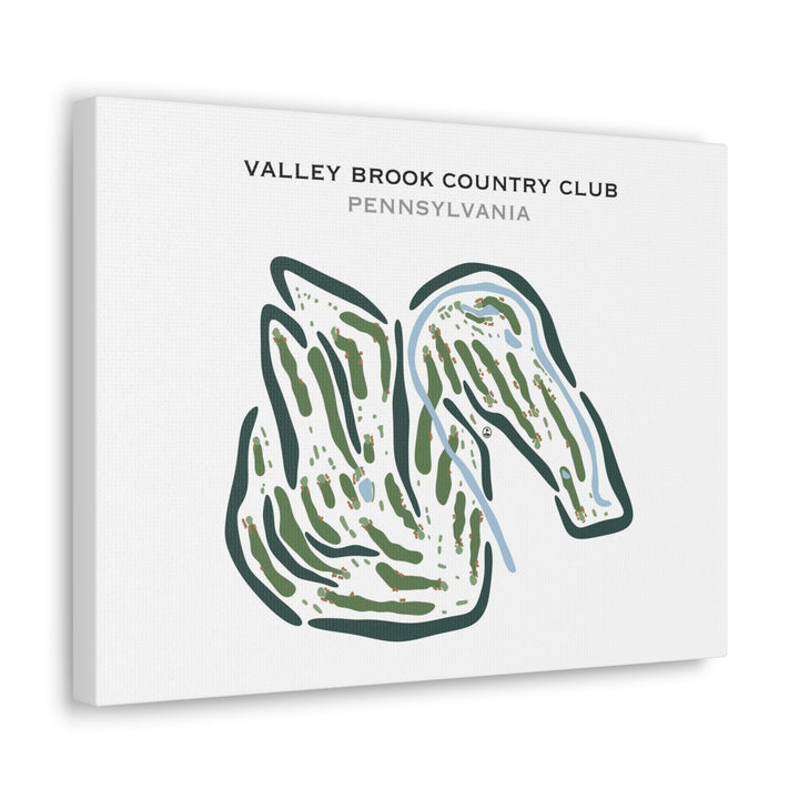 Valley Brook Country Club, Pennsylvania - Printed Golf Courses