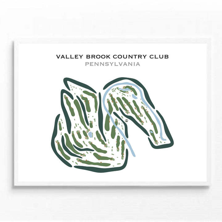 Valley Brook Country Club, Pennsylvania - Printed Golf Courses