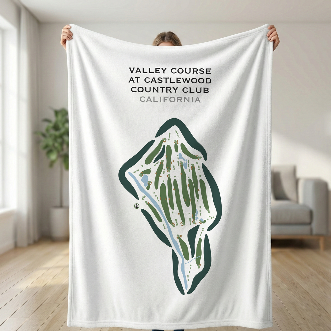 Valley Course at Castlewood Country Club, California - Printed Golf Courses