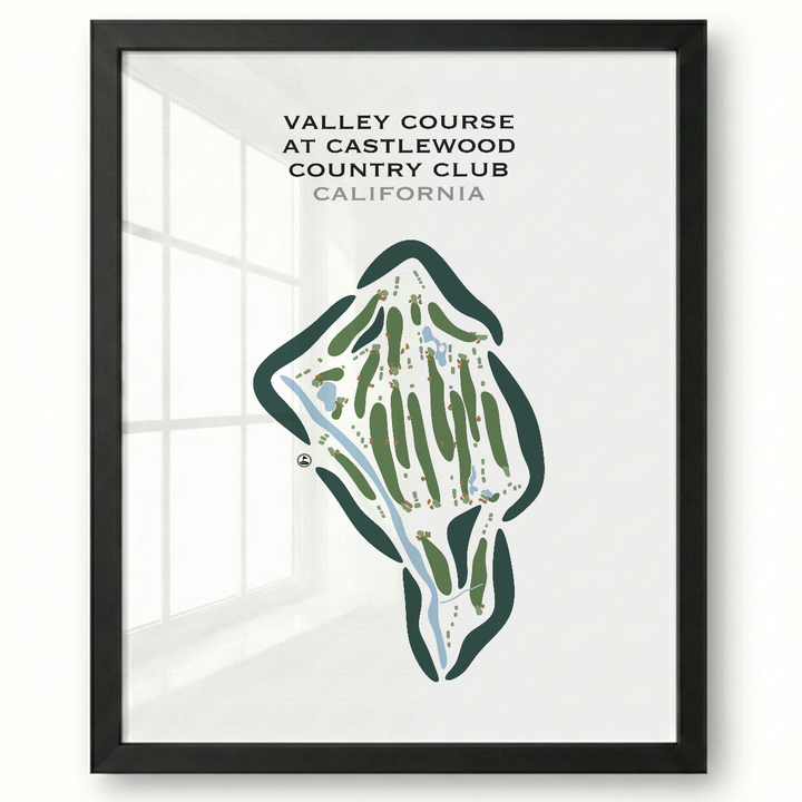 Valley Course at Castlewood Country Club, California - Printed Golf Courses