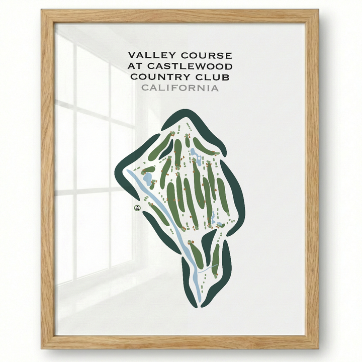 Valley Course at Castlewood Country Club, California - Printed Golf Courses