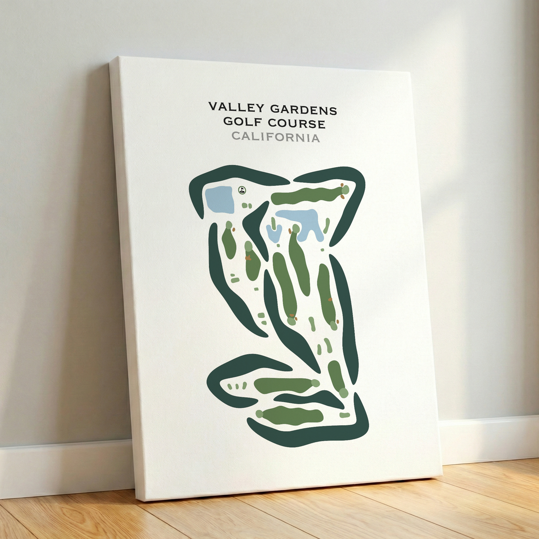 Valley Gardens Golf Course, California - Printed Golf Courses