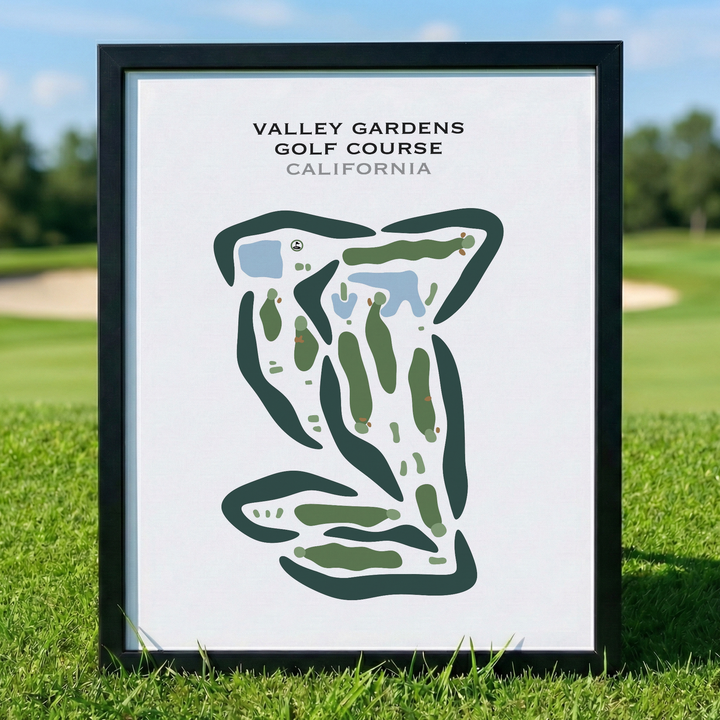 Valley Gardens Golf Course, California - Printed Golf Courses