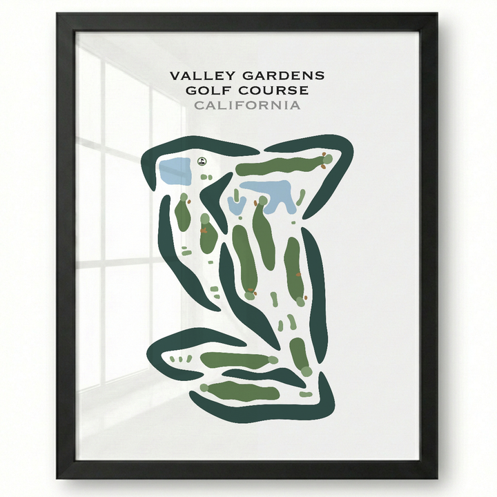 Valley Gardens Golf Course, California - Printed Golf Courses