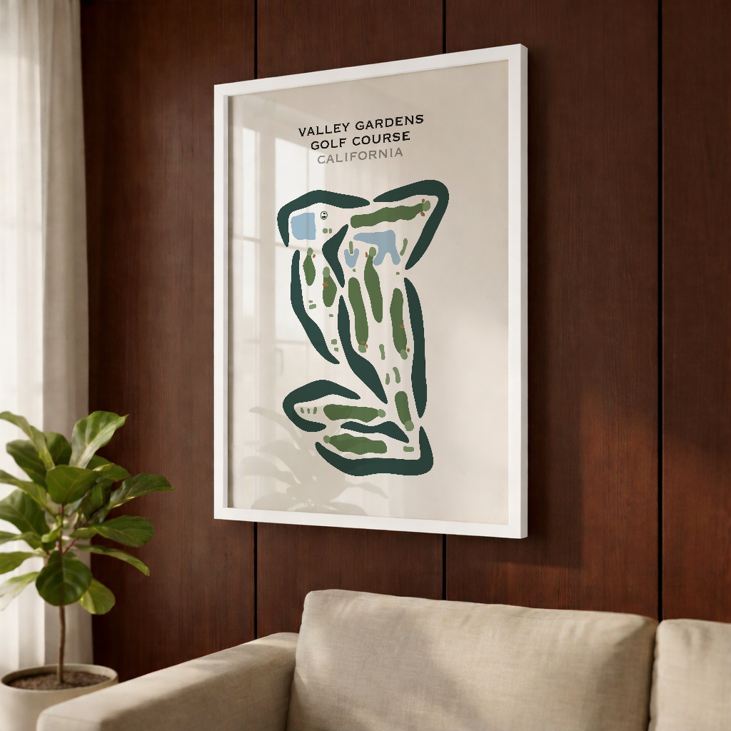 Valley Gardens Golf Course, California - Printed Golf Courses