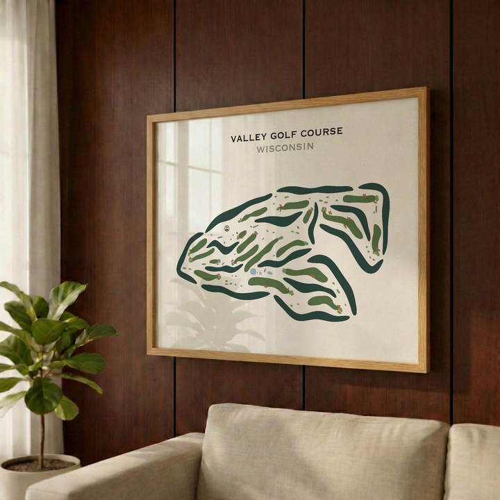 Valley Golf Course, Wisconsin - Printed Golf Courses