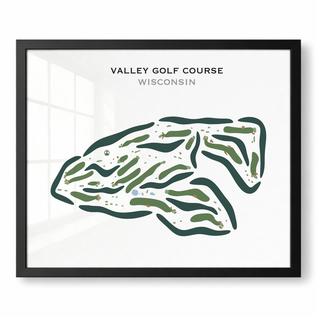 Valley Golf Course, Wisconsin - Printed Golf Courses