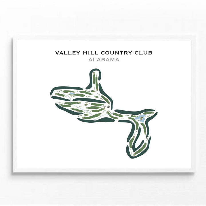 Valley Hill Country Club, Alabama - Printed Golf Courses