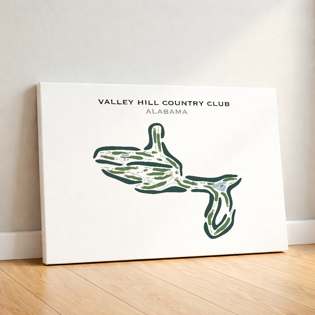 Valley Hill Country Club, Alabama - Printed Golf Courses