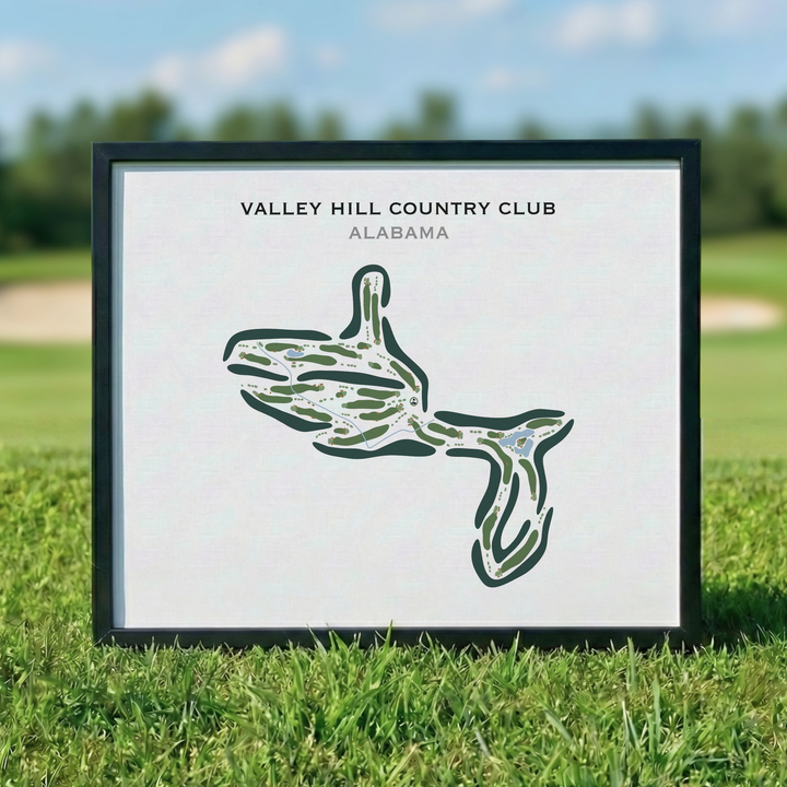 Valley Hill Country Club, Alabama - Printed Golf Courses