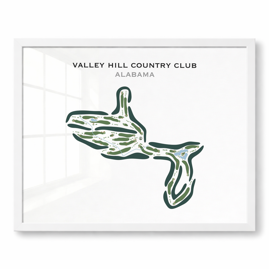 Valley Hill Country Club, Alabama - Printed Golf Courses