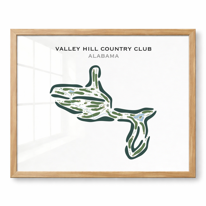 Valley Hill Country Club, Alabama - Printed Golf Courses
