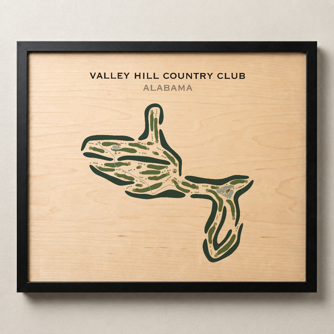 Valley Hill Country Club, Alabama - Printed Golf Courses