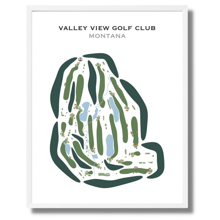 Valley View Golf Club, Montana - Printed Golf Courses