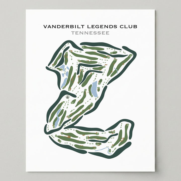 Vanderbilt Legends Club, Tennessee - Printed Golf Courses