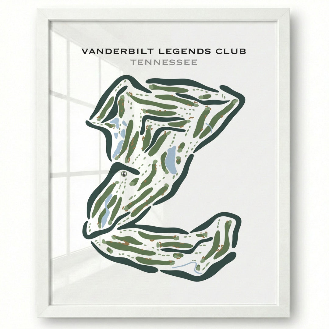 Vanderbilt Legends Club, Tennessee - Printed Golf Courses