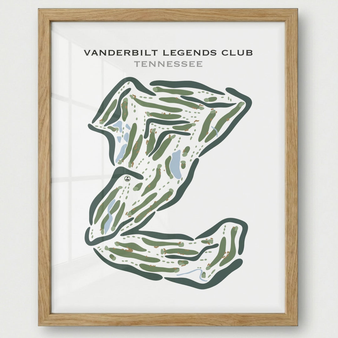 Vanderbilt Legends Club, Tennessee - Printed Golf Courses