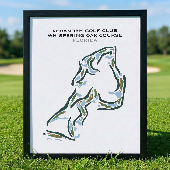 Verandah Golf Club, Whispering Oak Course, Florida - Printed Golf Courses
