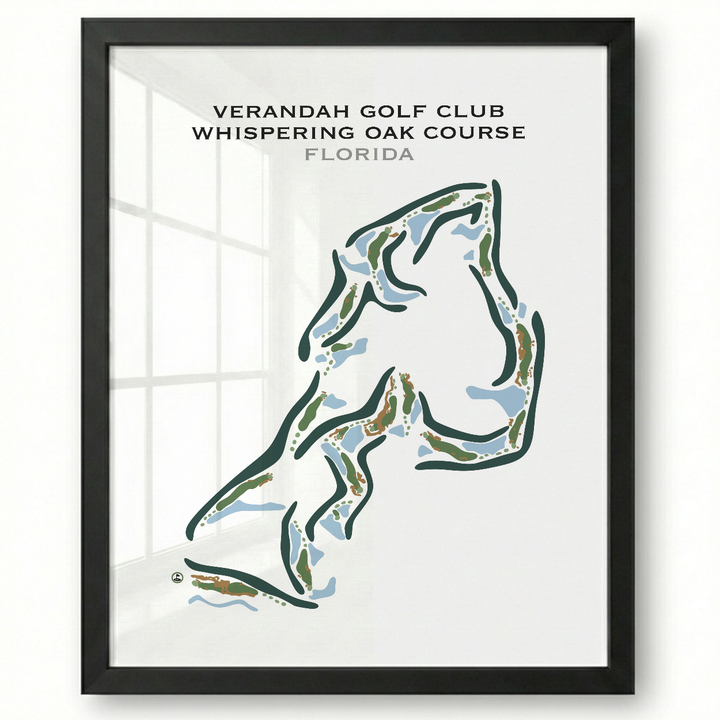Verandah Golf Club, Whispering Oak Course, Florida - Printed Golf Courses