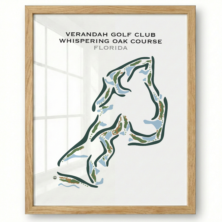 Verandah Golf Club, Whispering Oak Course, Florida - Printed Golf Courses