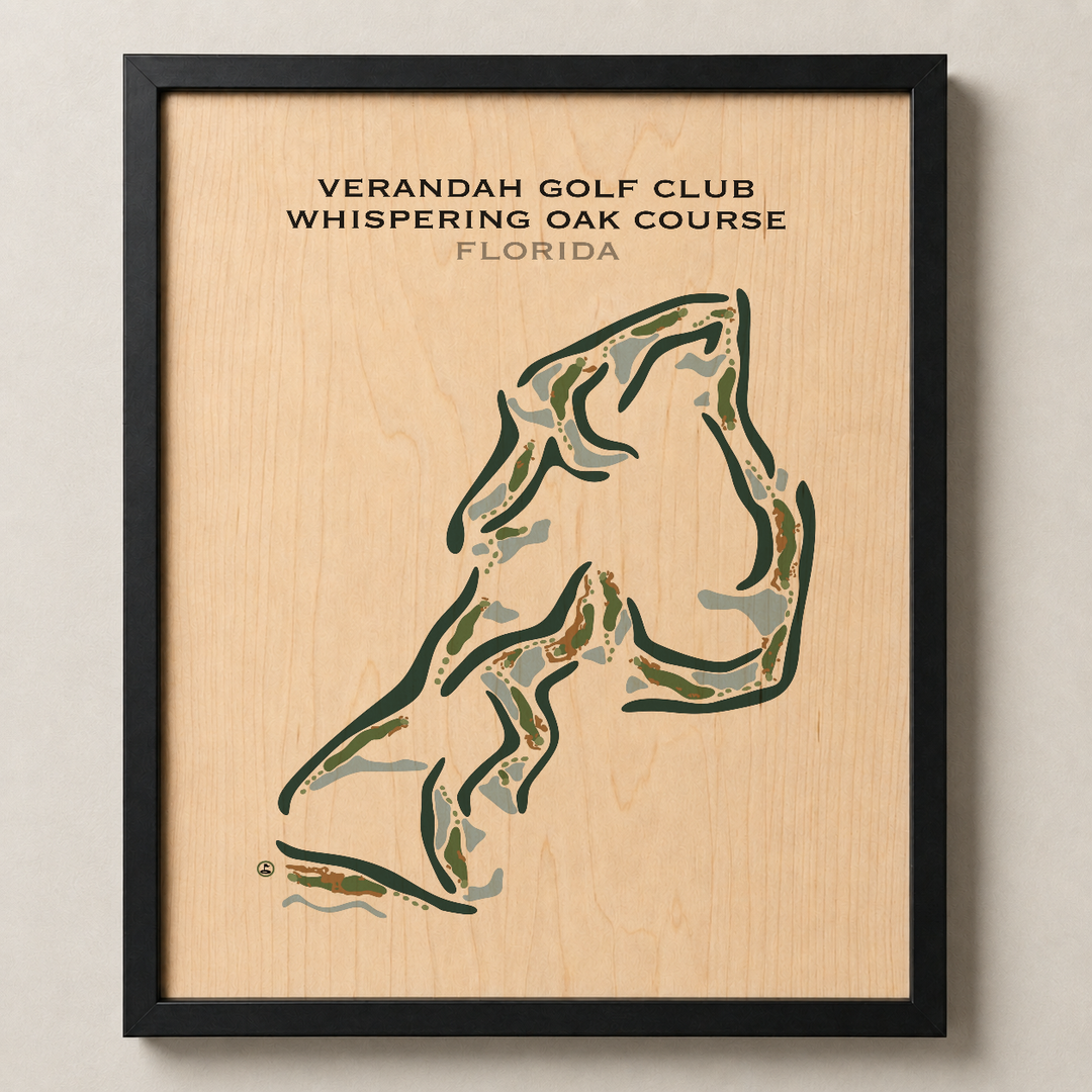 Verandah Golf Club, Whispering Oak Course, Florida - Printed Golf Courses