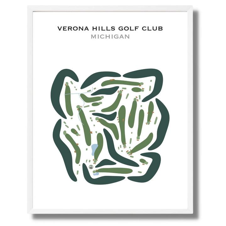 Verona Hills Golf Club, Michigan - Printed Golf Courses
