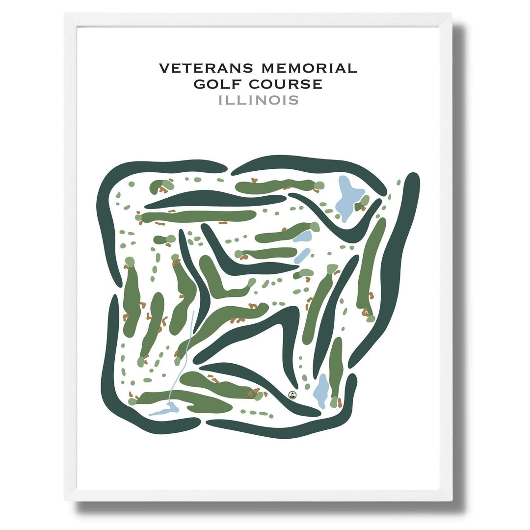 Veterans Memorial Golf Course, Illinois - Printed Golf Course