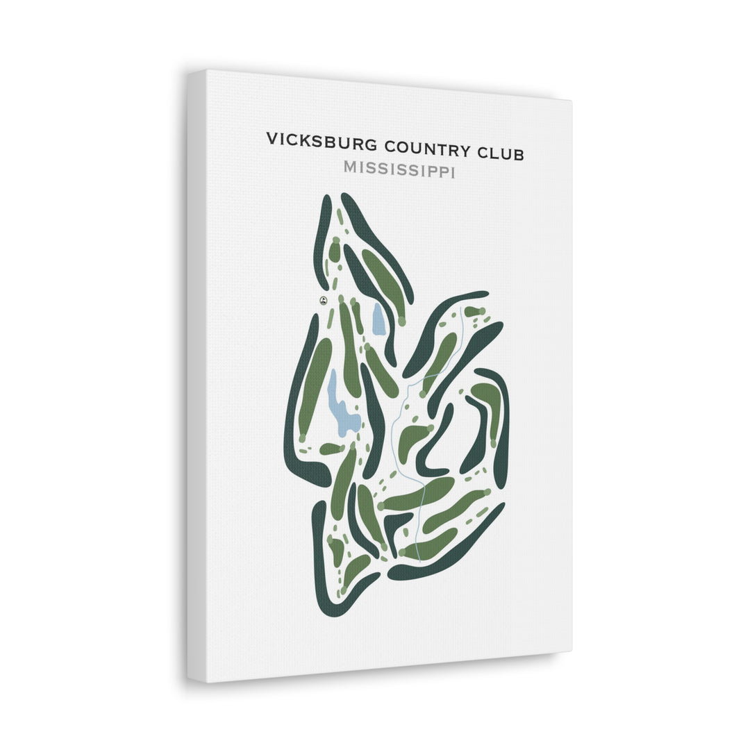 Vicksburg Country Club, Mississippi - Printed Golf Course