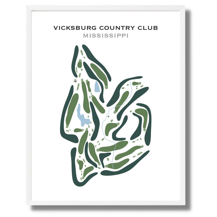 Vicksburg Country Club, Mississippi - Printed Golf Course