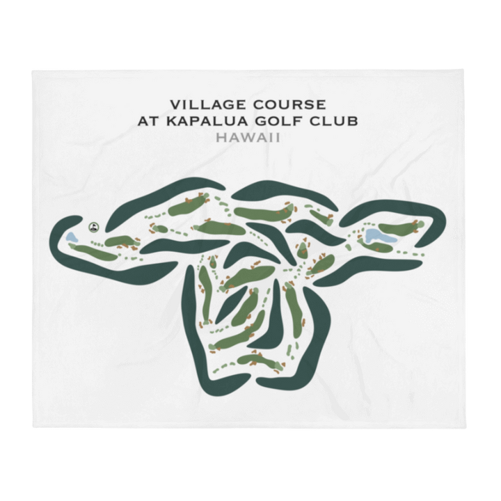 Village Course at Kapalua Golf Club, Hawaii - Printed Golf Courses