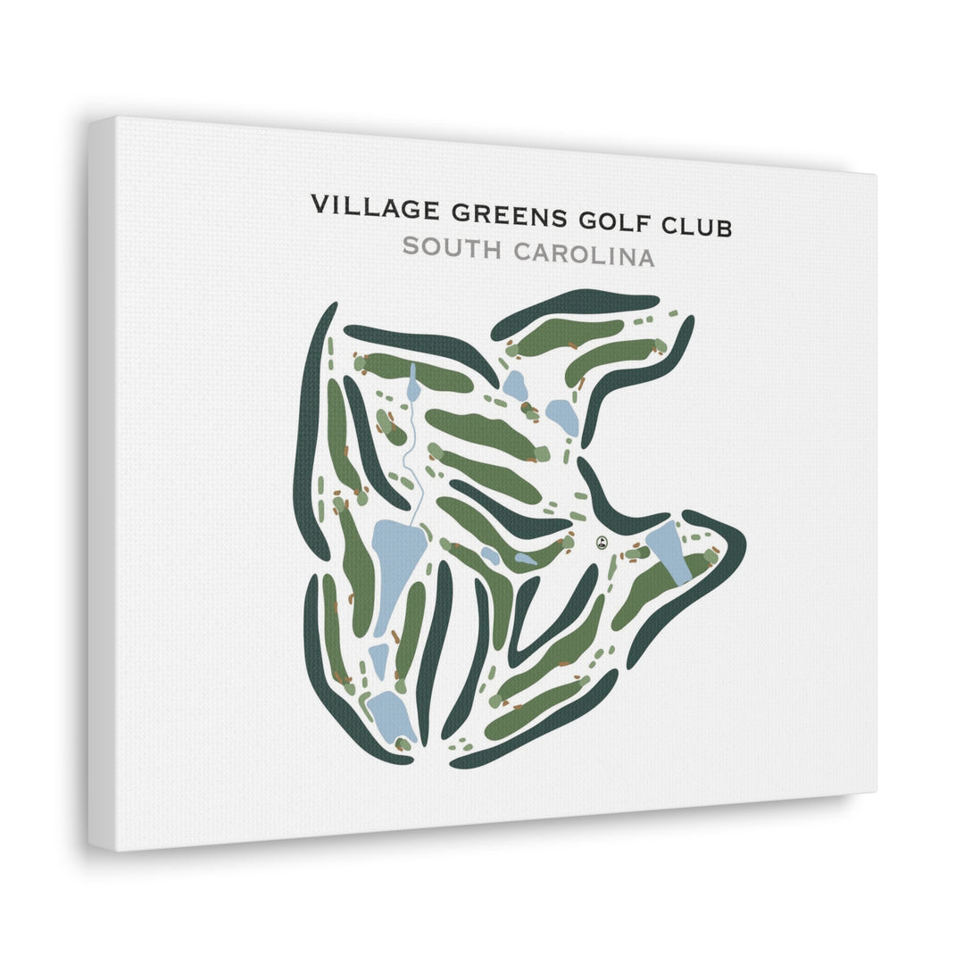 Village Greens Golf Club, South Carolina - Printed Golf Course