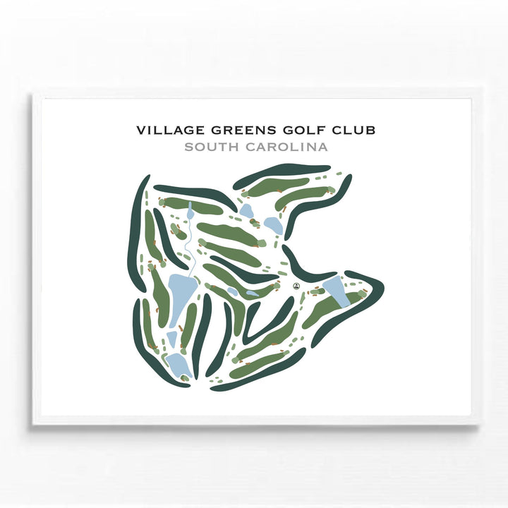 Village Greens Golf Club, South Carolina - Printed Golf Course