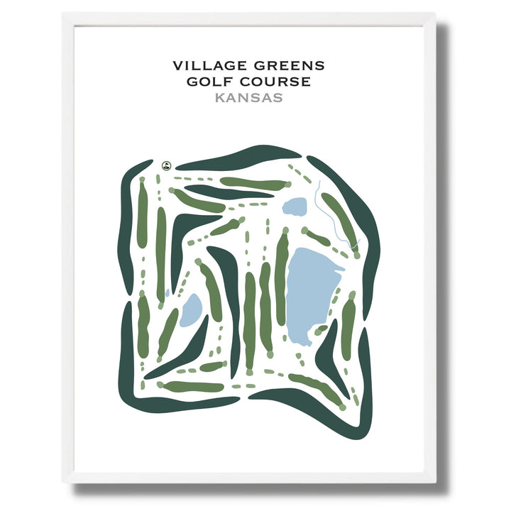 Village Greens Golf Course, Kansas - Printed Golf Courses