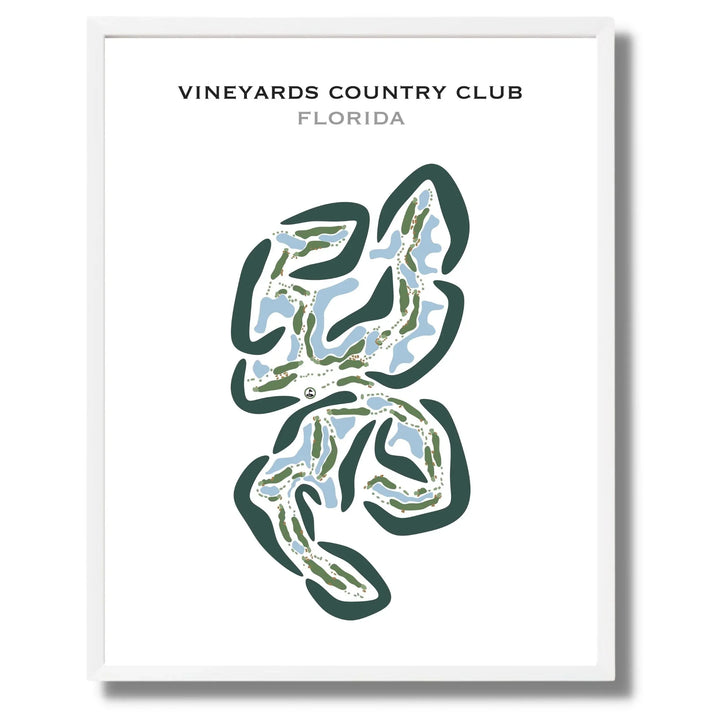 Vineyards Country Club, Florida - Printed Golf Courses