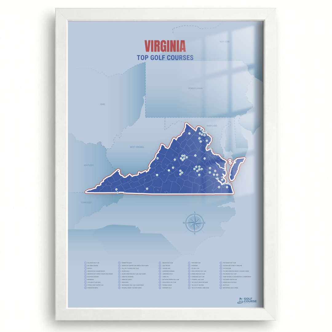 Map of Virginia Golf Courses