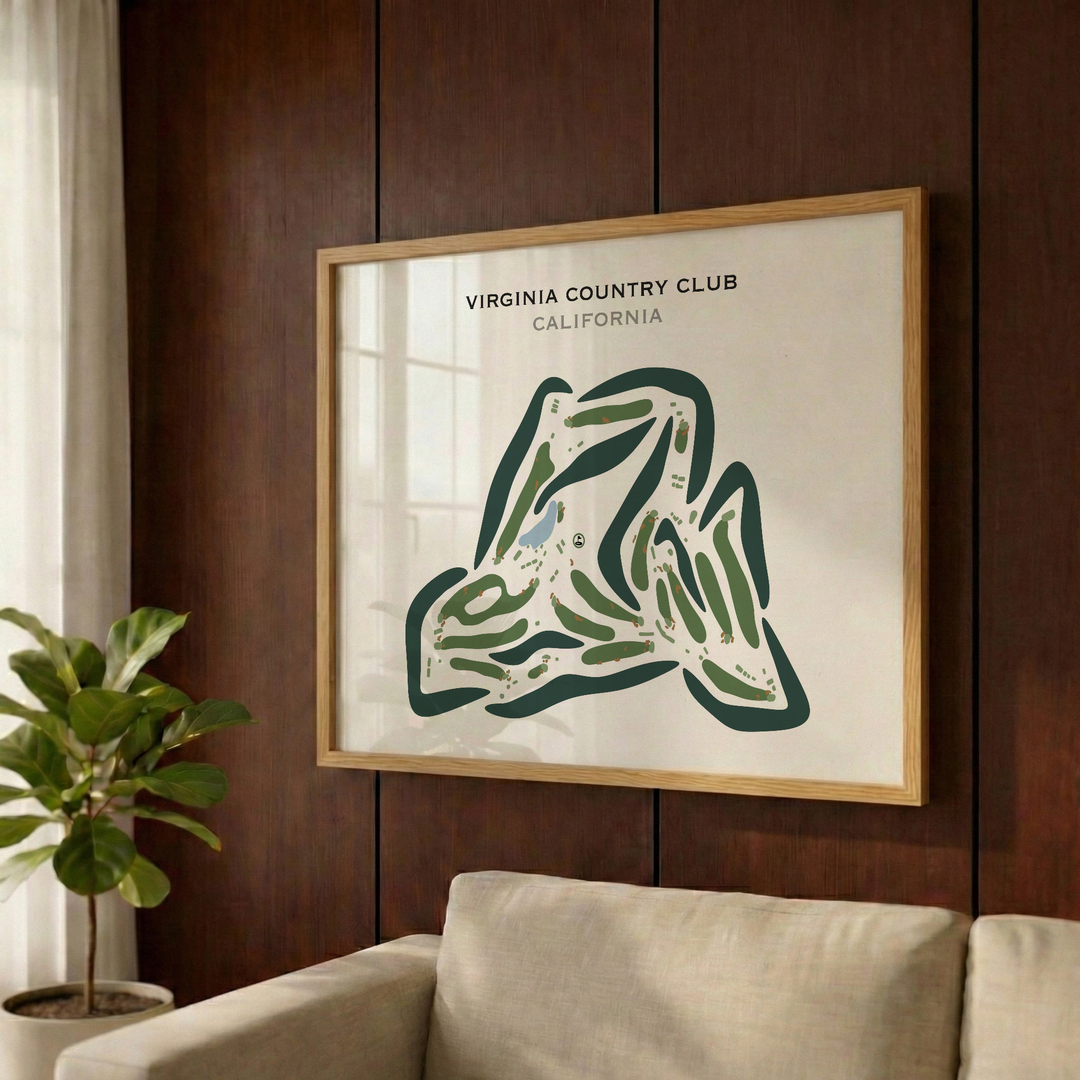Virginia Country Club, California - Printed Golf Courses