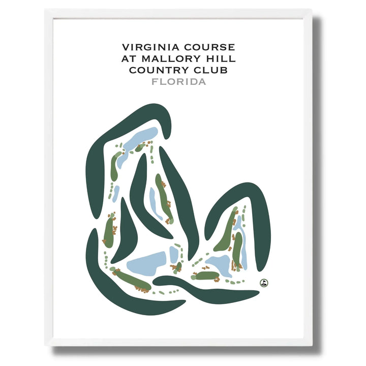 Virginia Course at Mallory Hill Country Club, Florida - Printed Golf Courses
