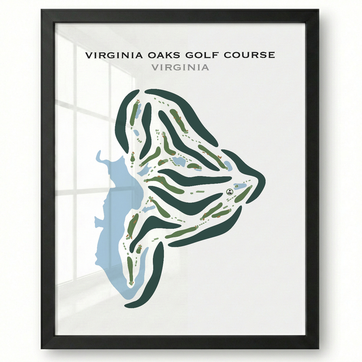 Virginia Oaks Golf Course, Virginia - Printed Golf Courses