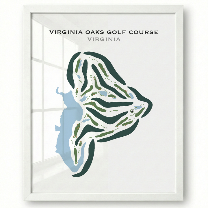 Virginia Oaks Golf Course, Virginia - Printed Golf Courses