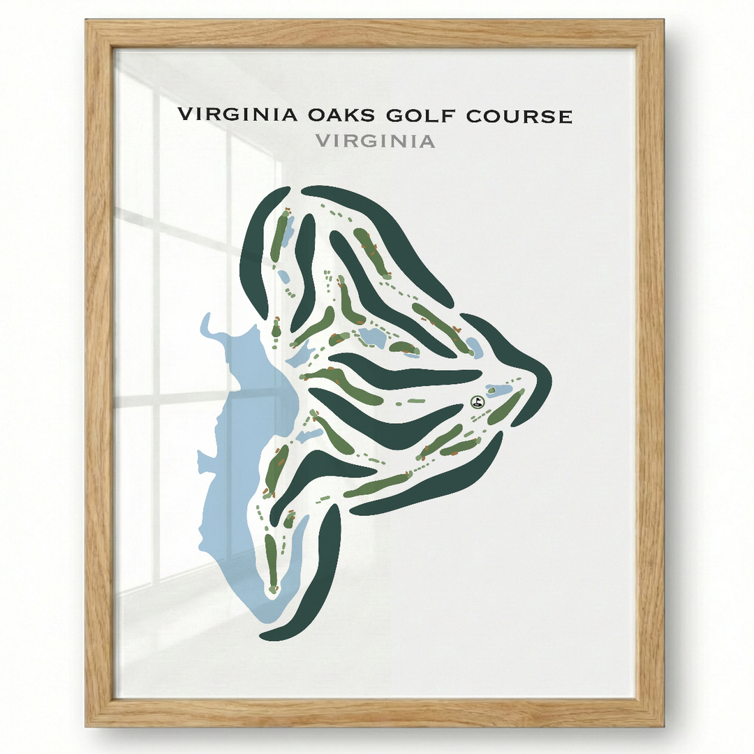 Virginia Oaks Golf Course, Virginia - Printed Golf Courses