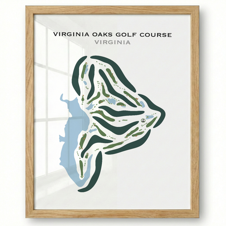 Virginia Oaks Golf Course, Virginia - Printed Golf Courses
