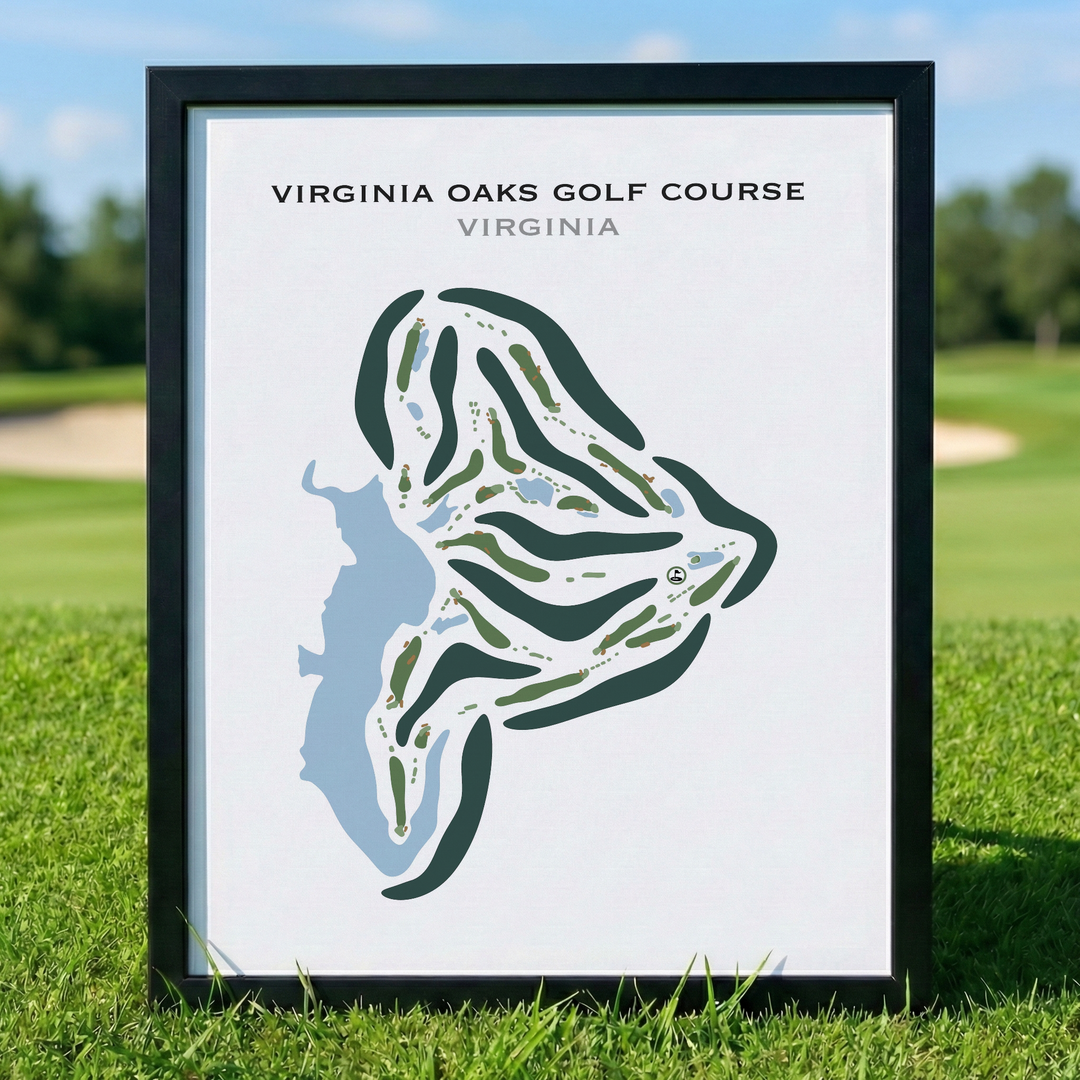 Virginia Oaks Golf Course, Virginia - Printed Golf Courses