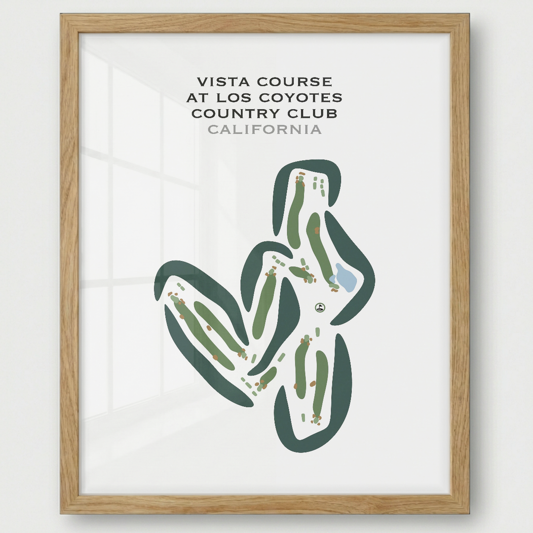 Vista Course at Los Coyotes Country Club, California - Printed Golf Courses