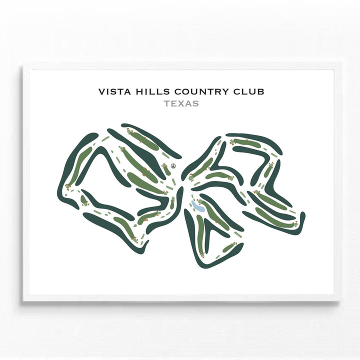 Vista Hills Country Club, Texas - Printed Golf Course