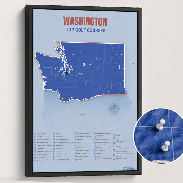 Map of Washington Golf Courses